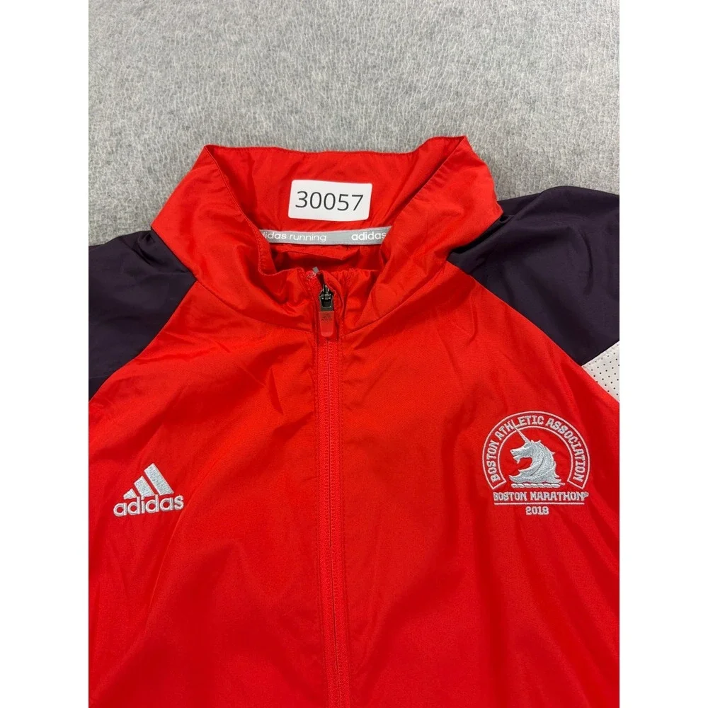 Boston Marathon 2018 Adidas Stitched Logo Running Jacket (Men's large) Orange
